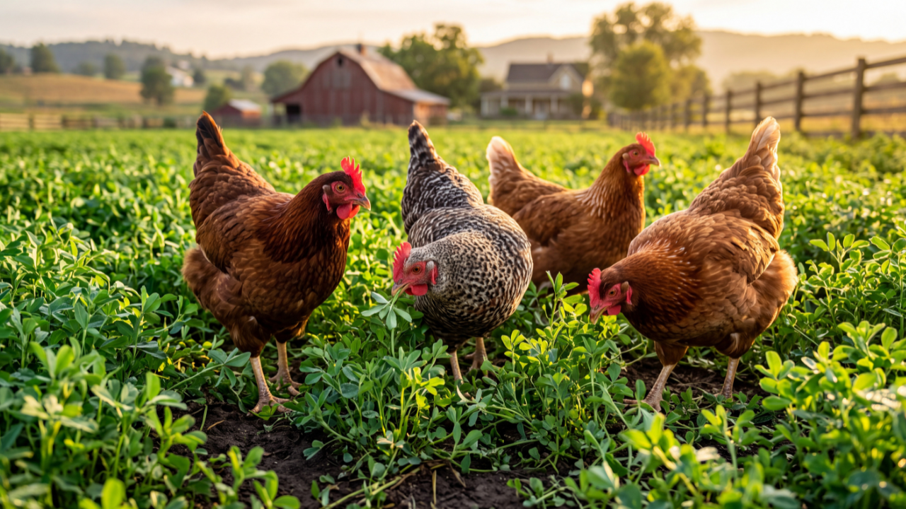 High protein grass for chickens